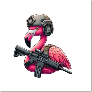 Tactical Flamingo Posters and Art